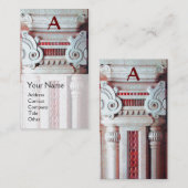 Carte De Visite DESIGNER INTÉRIEUR, ARCHITECTURE Monogramme, perle (Devant / Derrière)