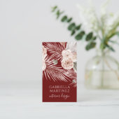 Carte De Visite Designer moderne Boho Floral Interior (Debout devant)