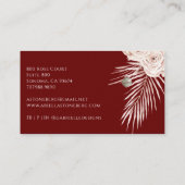 Carte De Visite Designer moderne Boho Floral Interior (Dos)