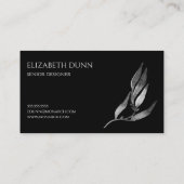 Carte De Visite Designer noir et blanc élégant (Dos)