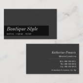 Carte De Visite DESIGNER SENSATIONNEL simple poka point gris noir (Devant / Derrière)
