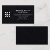 Carte De Visite Designers professionnels Noir & Blanc (Devant / Derrière)