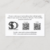 Carte De Visite Designs socialites promotionnels V3 (Dos)