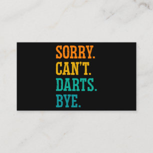 Carte De Visite Désolé Cant Darts Bye Dart Player Darting Triple 2