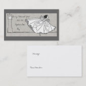 Carte De Visite Désolé Je Vous Ai Manqué - Thème Cendrillon (Devant / Derrière)