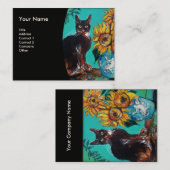 CARTE DE VISITE DÉSOLLEURS AVEC CHAT (Devant / Derrière)