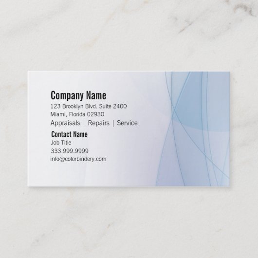 Carte de visite d'essence de vague (Devant)