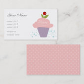 Carte De Visite Dessert de cerise (Devant / Derrière)