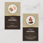 Carte De Visite Dessert de chocolats sucrés - Boutique de boulange (Devant / Derrière)