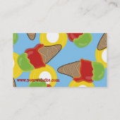 Carte De Visite Dessert de crème glacée Retro Sweet Cherry (Dos)