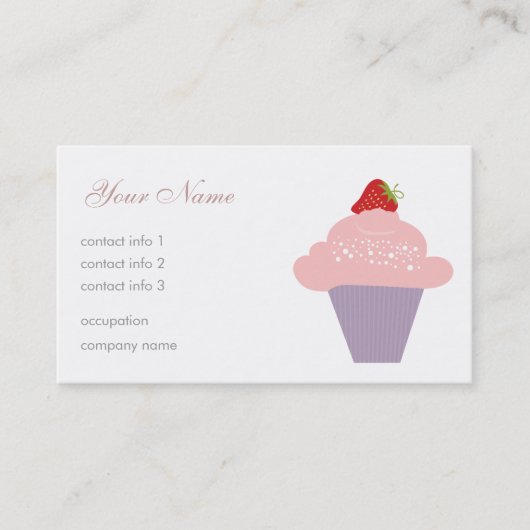 Carte De Visite Dessert de fraise (Devant)