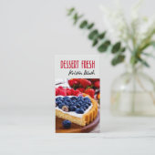 Carte De Visite Dessert frais, gâteau au fromage, chef de (Debout devant)