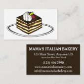 Carte De Visite Dessert Tiramisu Restauration Italienne Boulangeri (Devant / Derrière)