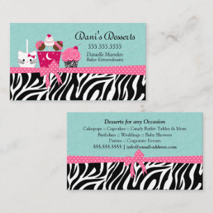Carte De Visite Desserts de boulangerie