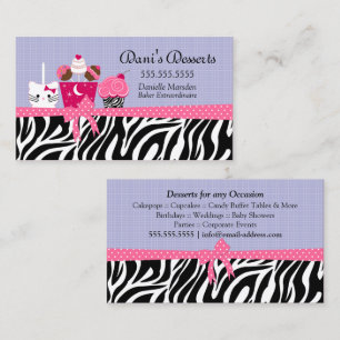 Carte De Visite Desserts de boulangerie