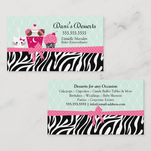 Carte De Visite Desserts de boulangerie (Devant / Derrière)