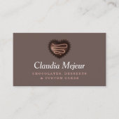 Carte De Visite Desserts Élégants Au Chocolat Store (Devant)