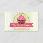 Carte De Visite Desserts élégants de petit gâteau (Devant)