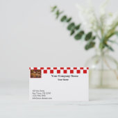 Carte De Visite Desserts rouges de tuile (Debout devant)