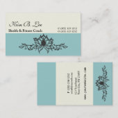 Carte De Visite Dessin à la main Lotus Floral Yoga Instructeur (Devant / Derrière)