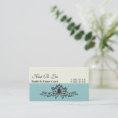 Carte De Visite Dessin à la main Lotus Floral Yoga Instructeur (Debout devant)