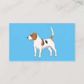 Carte De Visite dessin animé de chien beagle (Dos)