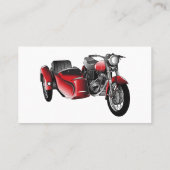 Carte De Visite dessin animé de la moto Sidecar (Dos)