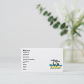 Carte De Visite dessin animé de loons (Debout devant)
