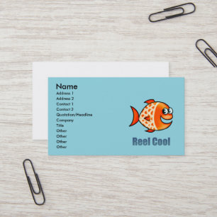 Carte De Visite Dessin animé de poisson drôle Pun océan