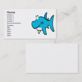 Carte De Visite dessin animé de requin souriant (Devant / Derrière)