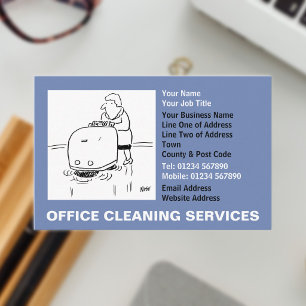 Carte De Visite Dessin animé de services de nettoyage de bureaux