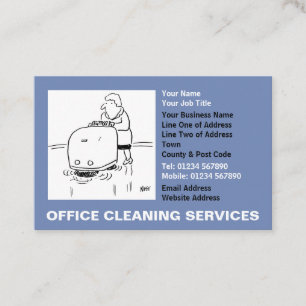 Carte De Visite Dessin animé de services de nettoyage de bureaux