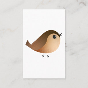 Carte De Visite Dessin animé d'oiseau moineau