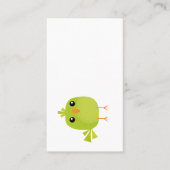 Carte De Visite Dessin animé d'oiseau vert (Devant)