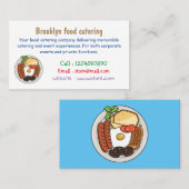 Carte De Visite dessin animé du petit-déjeuner anglais (Devant / Derrière)