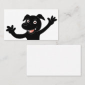 Carte De Visite dessin animé en laboratoire noir (Devant / Derrière)