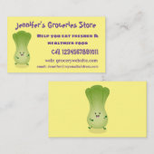 Carte De Visite dessin animé mignon de bok choy (Devant / Derrière)