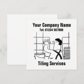 Carte de visite dessin animé pour services de carr (Devant / Derrière)