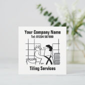 Carte de visite dessin animé pour services de carr (Debout devant)