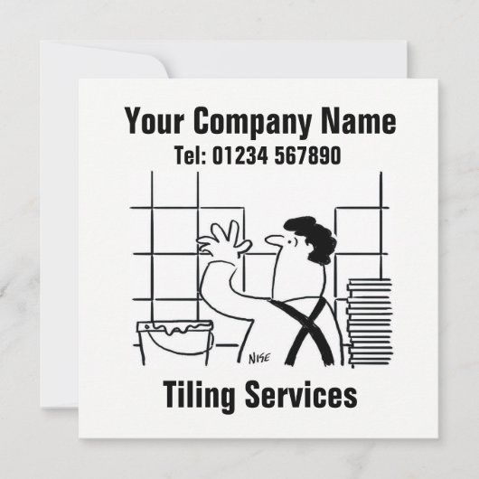 Carte de visite dessin animé pour services de carr (Devant)