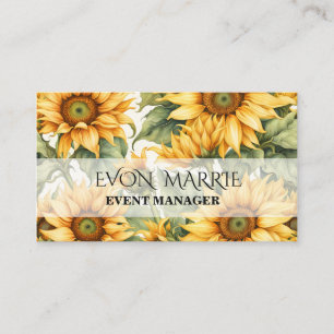 Carte De Visite Dessin artistique de tournesols