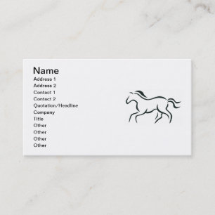 Carte De Visite Dessin au trait cheval