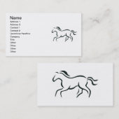 Carte De Visite Dessin au trait cheval (Devant / Derrière)
