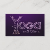 Carte De Visite Dessin d'art en pots de yoga (Devant)