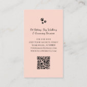 Carte De Visite Dessin de chat mignon Code QR professionnel Animau (Dos)