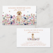 Carte De Visite Dessin de chien d'or Retriever (Devant / Derrière)