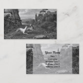 Carte De Visite Dessin de Chien gris italien (Devant / Derrière)