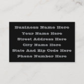 Carte De Visite Dessin de croix de tête de cimetière gothique d'Ha (Dos)