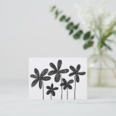 Carte De Visite Dessin de fleurs simples (Debout devant)