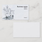 Carte De Visite Dessin de l'abbaye de Bath (Devant / Derrière)